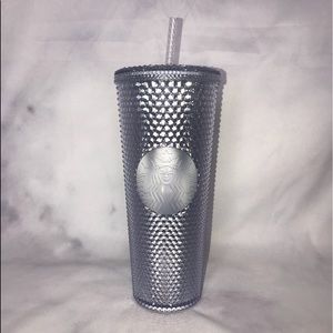 STARBUCKS 2019 Iridescent Studded Silver Tumbler